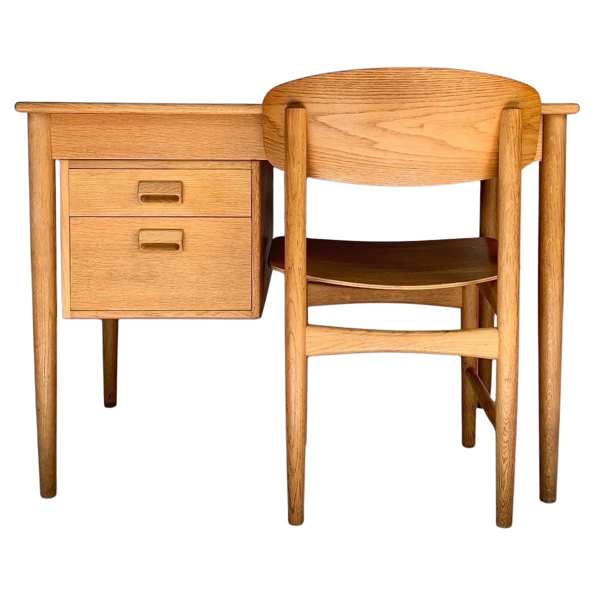 Borge Mogensen Desk & Chair Oak Soborg Mobler Denmark 1954 Writing Table