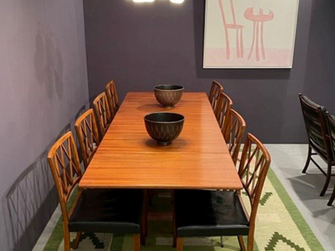 Table de bureau ou de salle à manger en teck et acier Borg Mogensen Danemark en vente 1