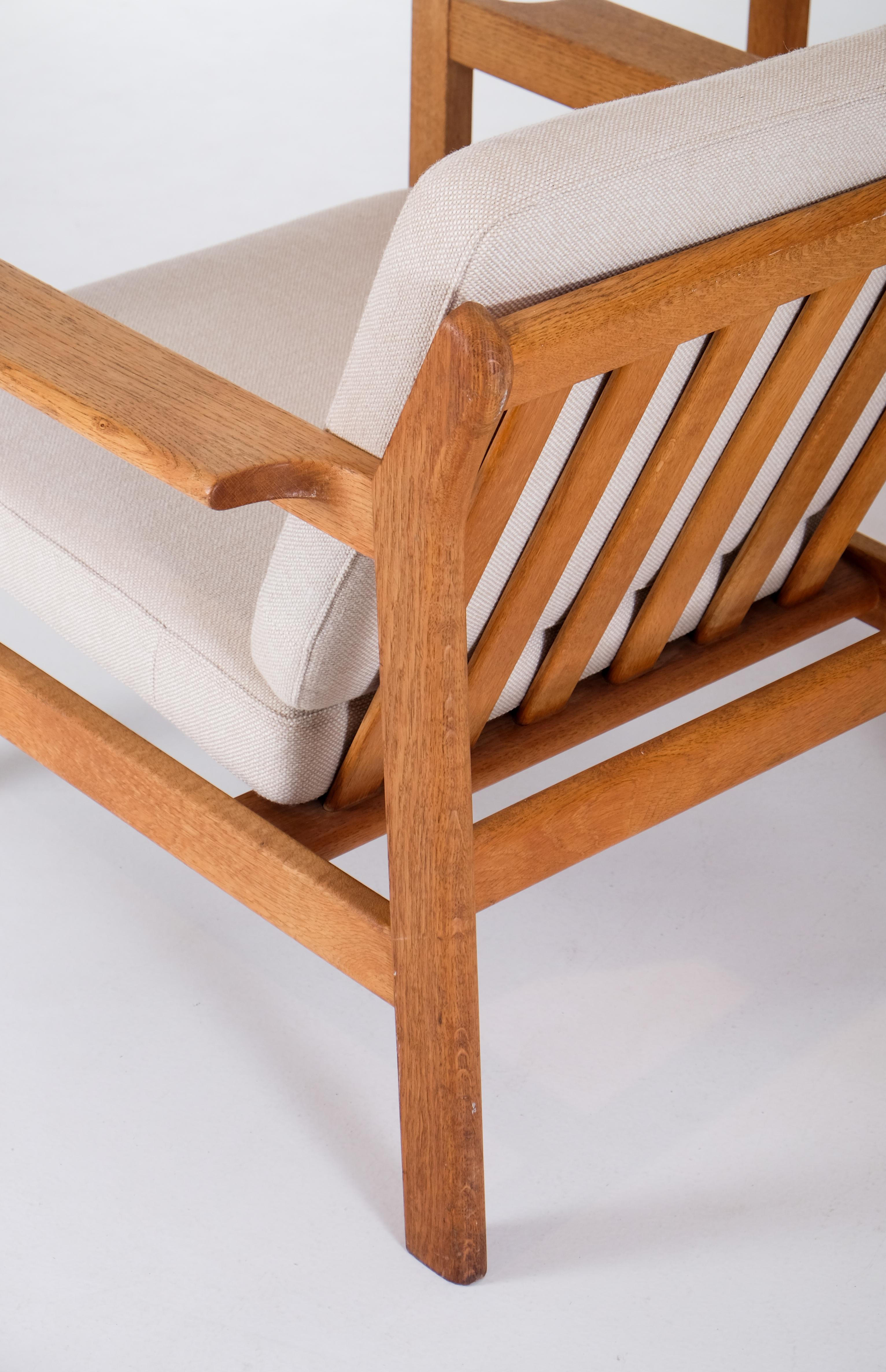 Danois Fauteuils Borge Mogensensen avec pouf modèle 227, années 1960 en vente