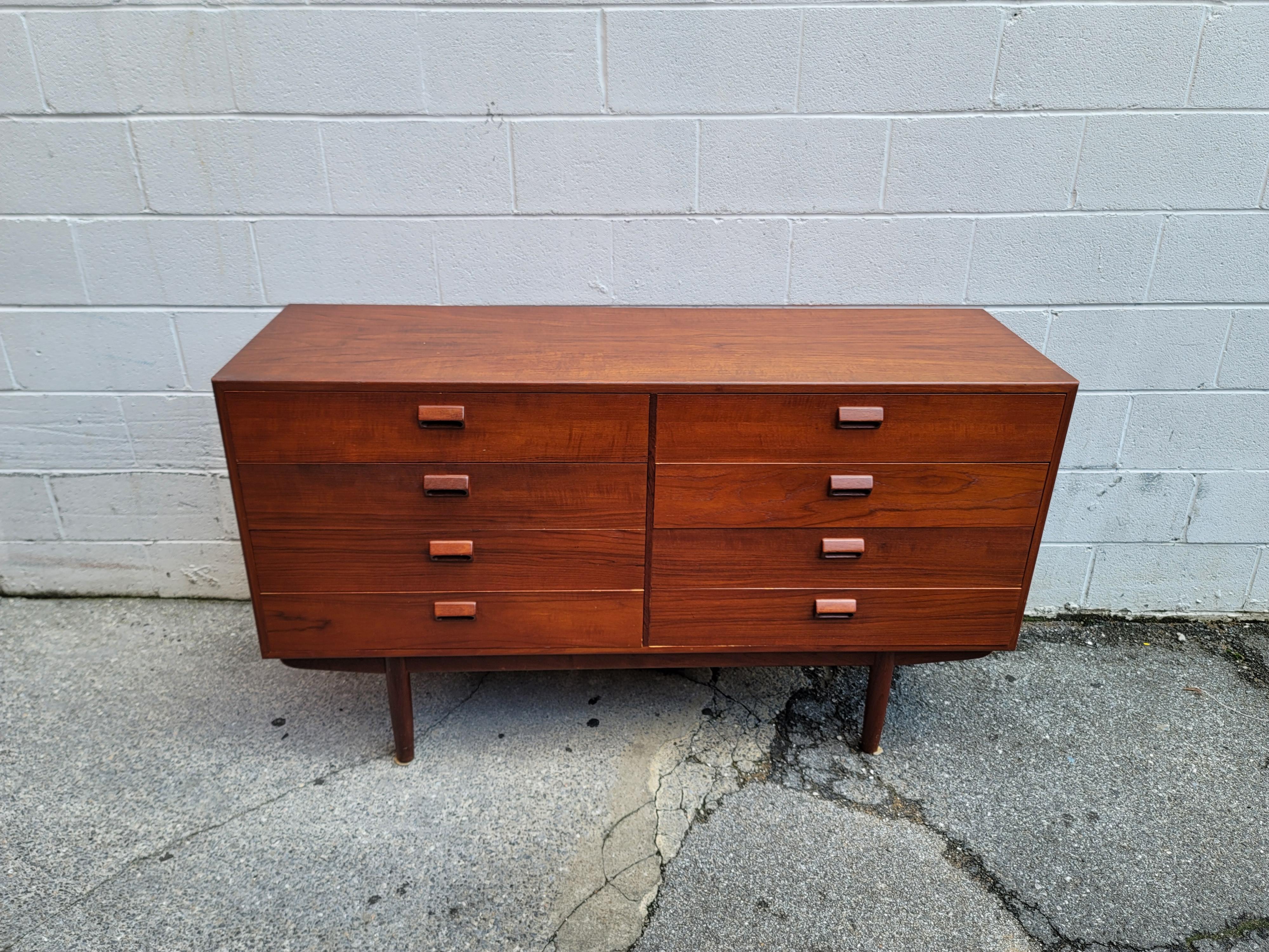 Scandinavian Modern Borge Mogensen Eight-Drawer Teak Dresser