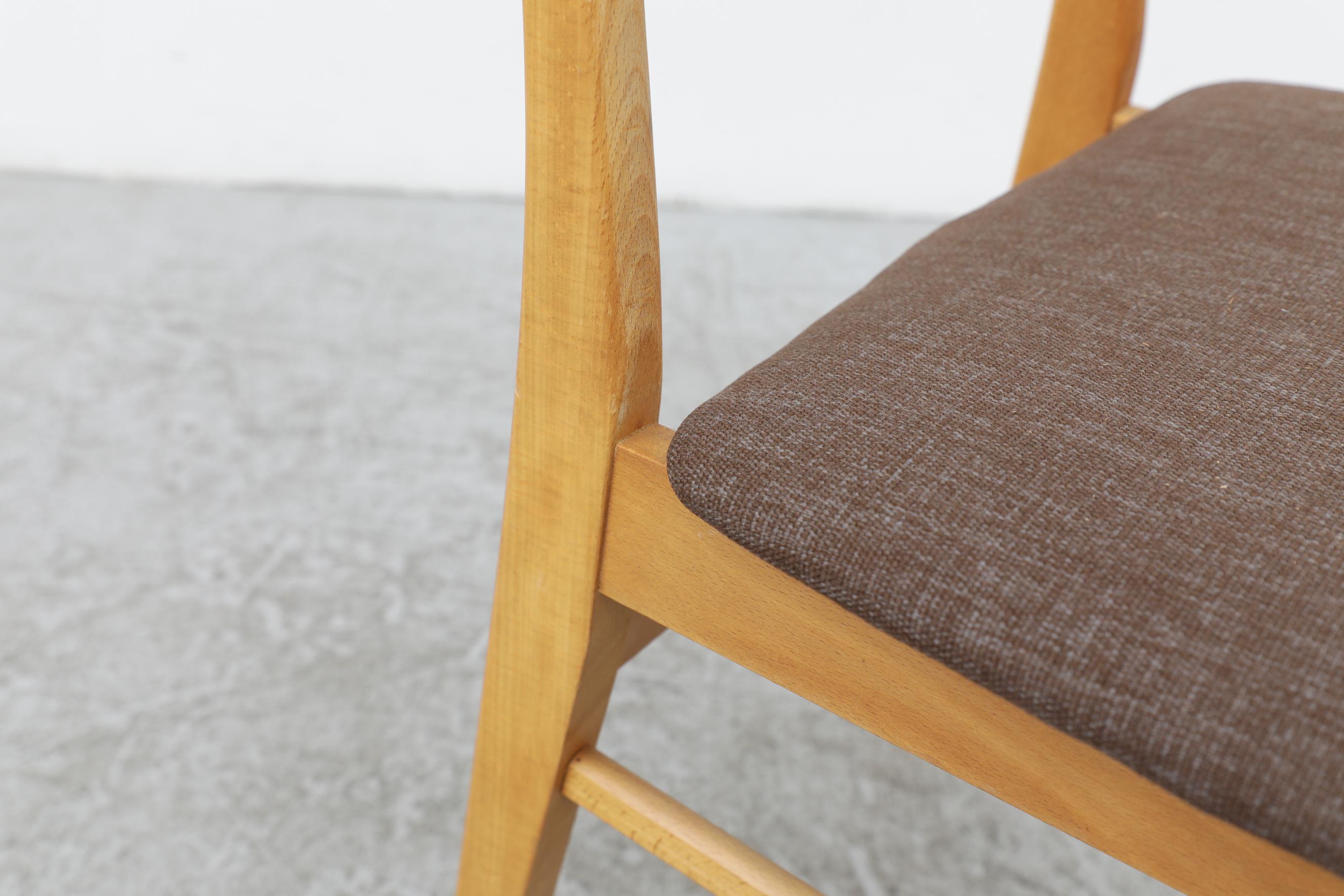 Borge Mogensen Inspired Single Chair by Farstrup, Blonde Wood Frame & Teak Back For Sale 8