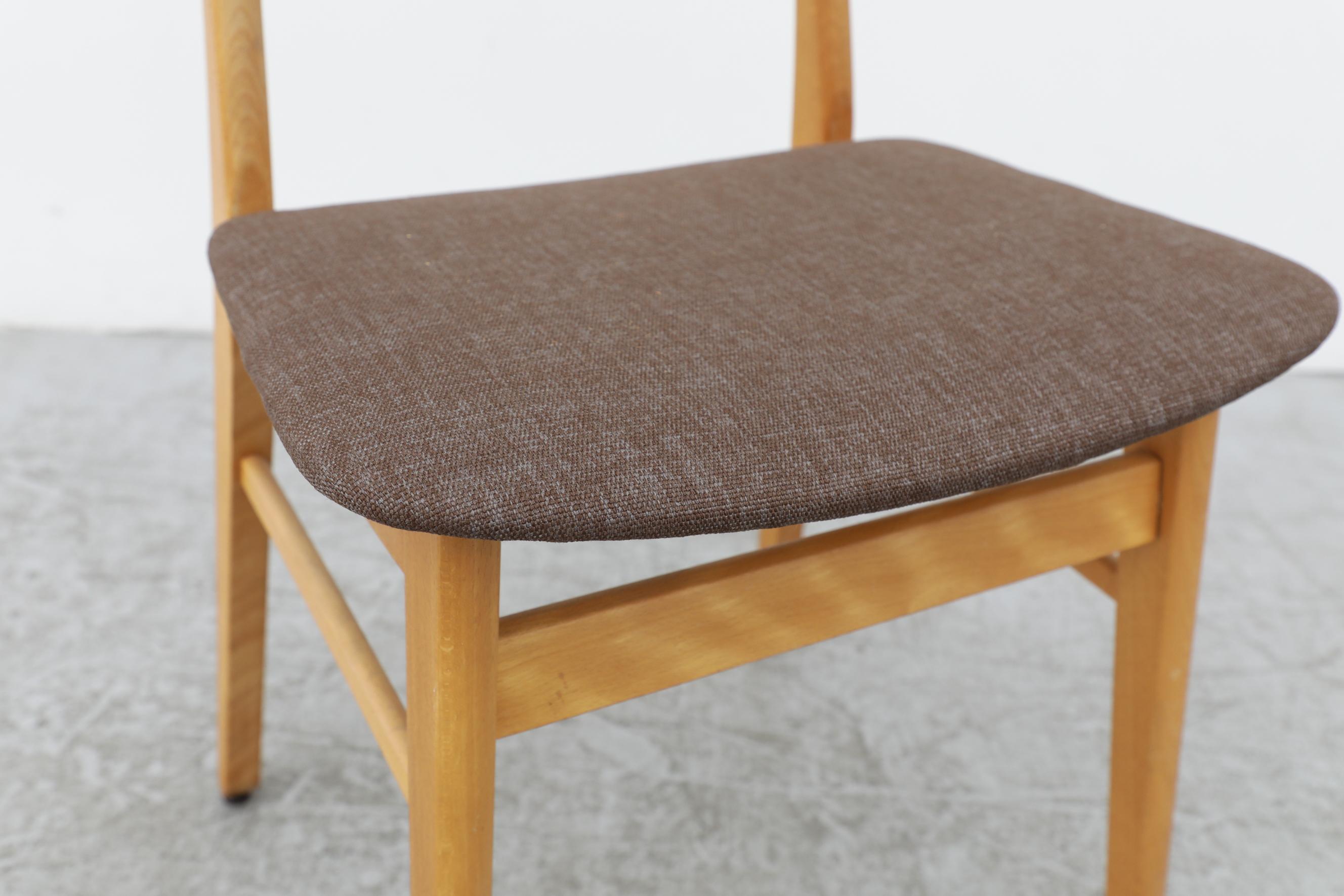 Borge Mogensen Inspired Single Chair by Farstrup, Blonde Wood Frame & Teak Back For Sale 9