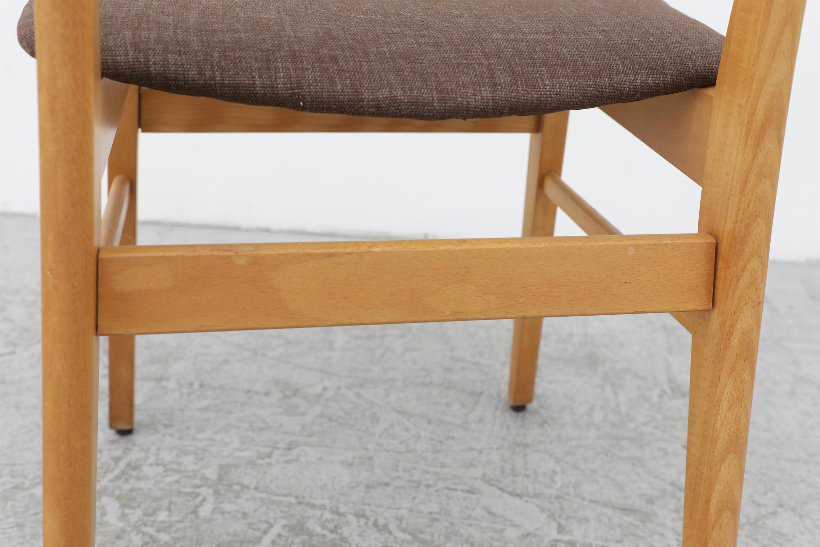 Borge Mogensen Inspired Single Chair by Farstrup, Blonde Wood Frame & Teak Back For Sale 11