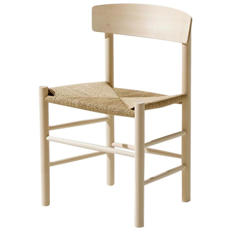 Chaise de salle à manger Borge Mogensen J39 en chêne soufflé en vente