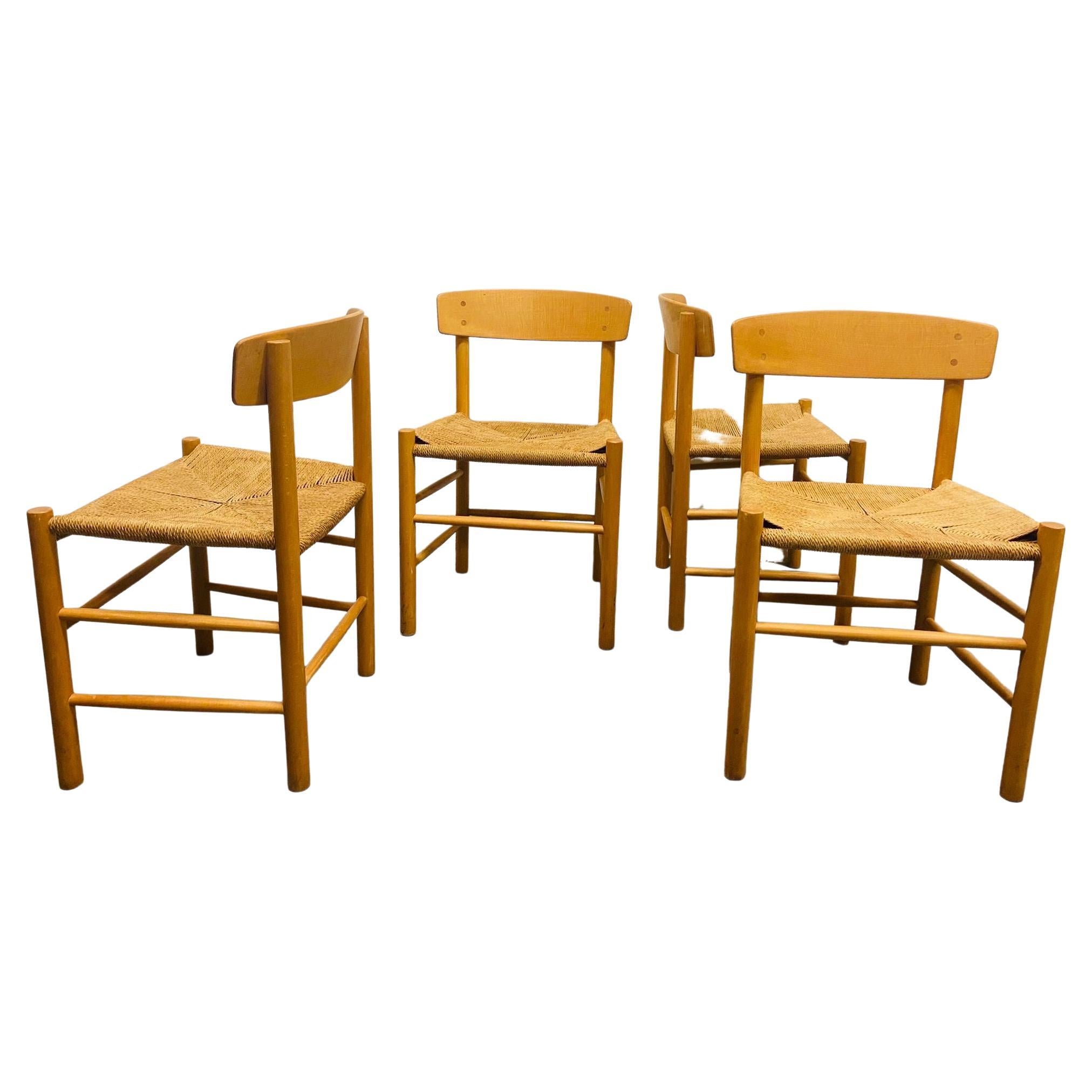 Borge Mogensen J39 Set of 4 Dining Chairs, Total Current Availability Is 16 For Sale 2