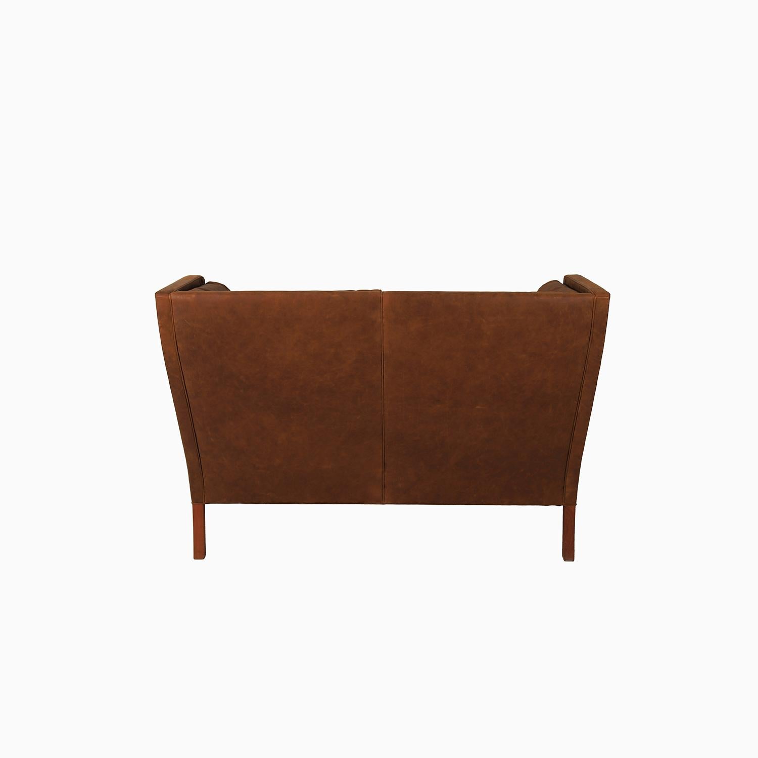 Leather Borge Mogensen Kupe Sofa For Sale
