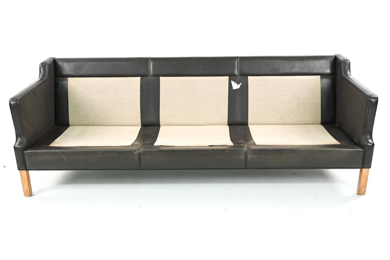 Borge Mogensen Leather 4-Seater Sofa 7