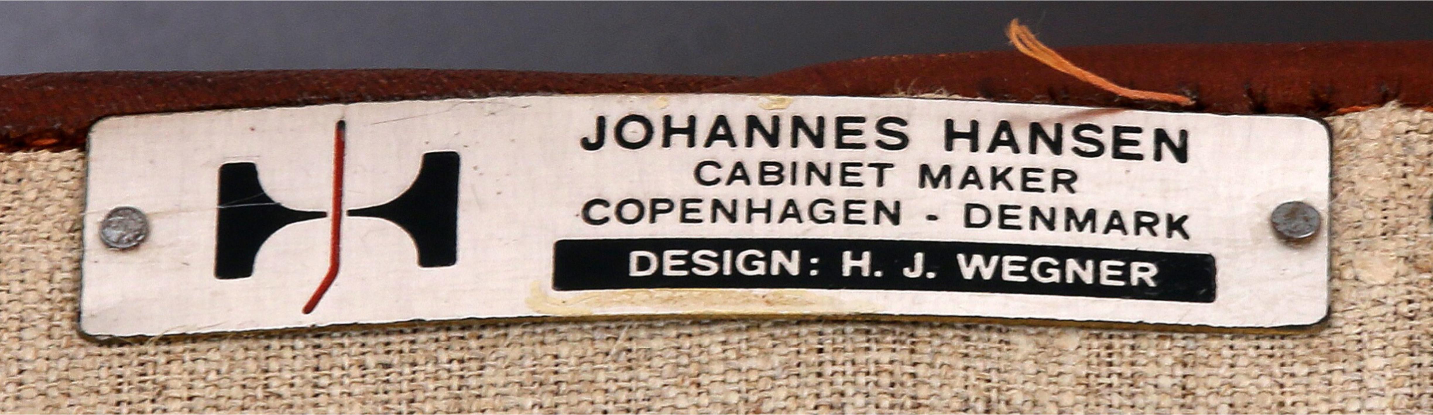 Borge Mogensen Leather Chair Made by Johannes Hansen, circa 1960s 5