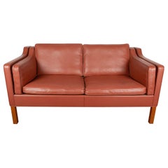 Borge Mogensen Leather Loveseat