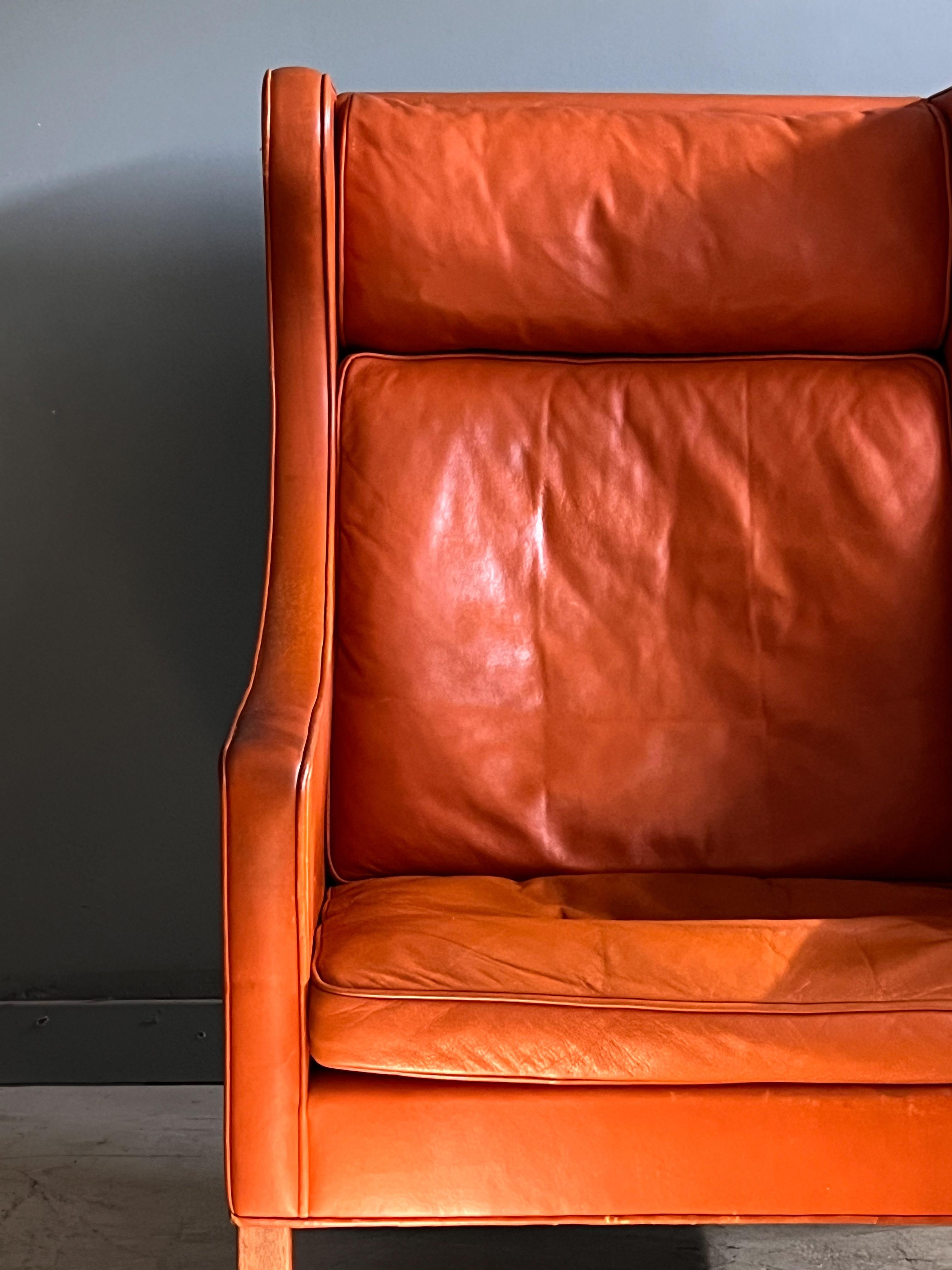 Børge Mogensen Lounge Chair for Fredericia, Leather, 1960s 1