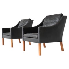 Borge Mogensen Lounge Chairs Fredericia Stolefabrik, Denmark, 1963