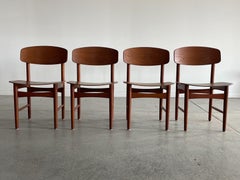 Borge Mogensen Model 122 Teak Dining Chairs for Soborg