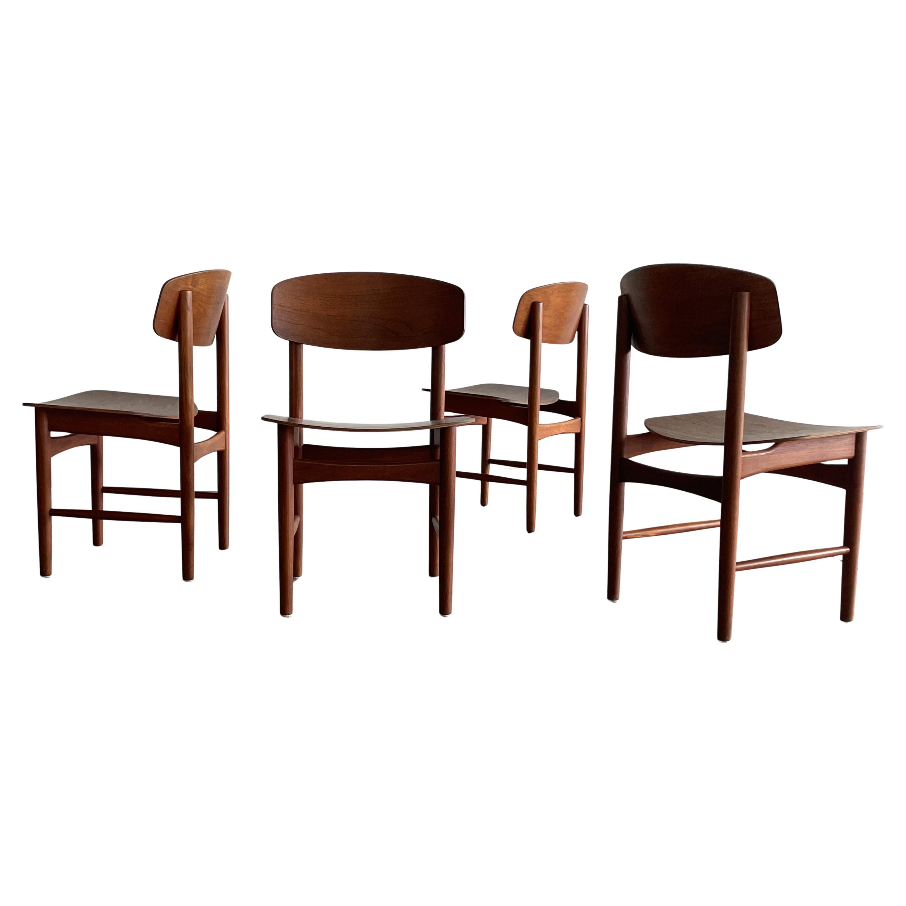 Borge Mogensen Model 122 Teak Dining Chairs for Soborg