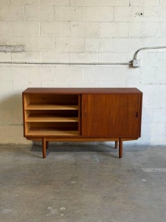 Borge Mogensen Model 160 Sliding Door Sideboard Teak Wood Denmark MCM 1960s