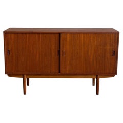 Borge Mogensen Model 160 Sliding Door Sideboard Teak Wood Denmark MCM 1960s
