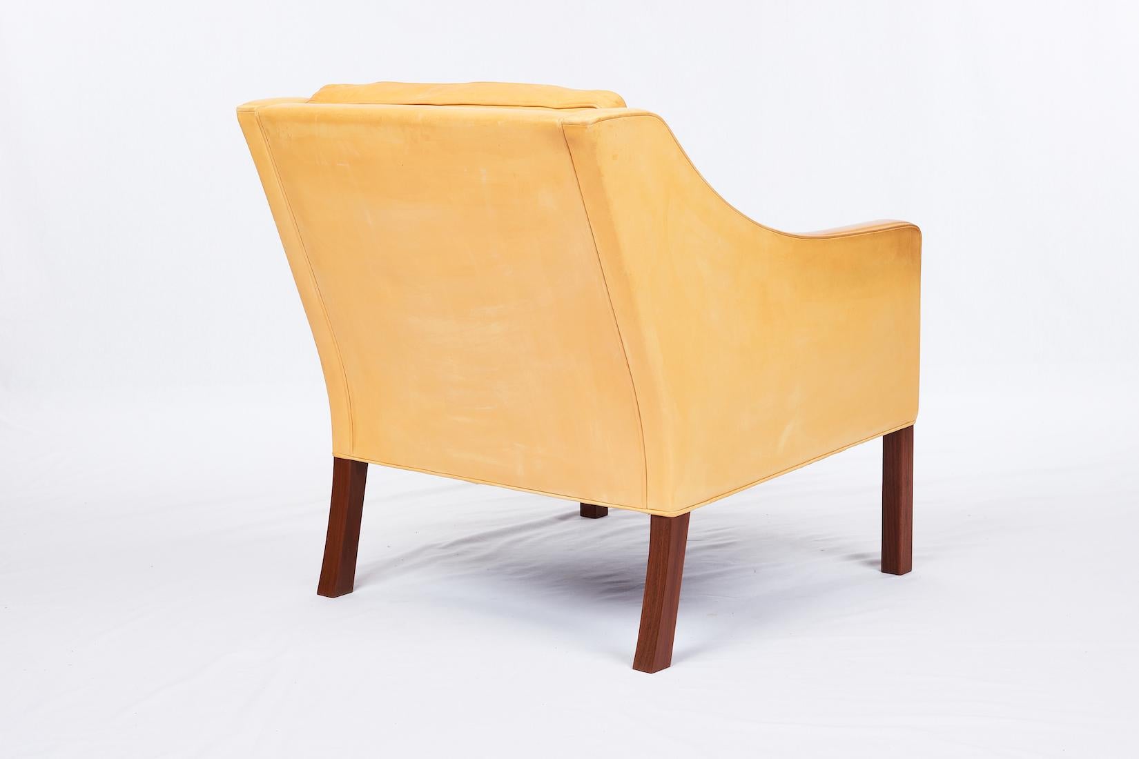 Borge Mogensen Model #2207 Leather Lounge Chair 1