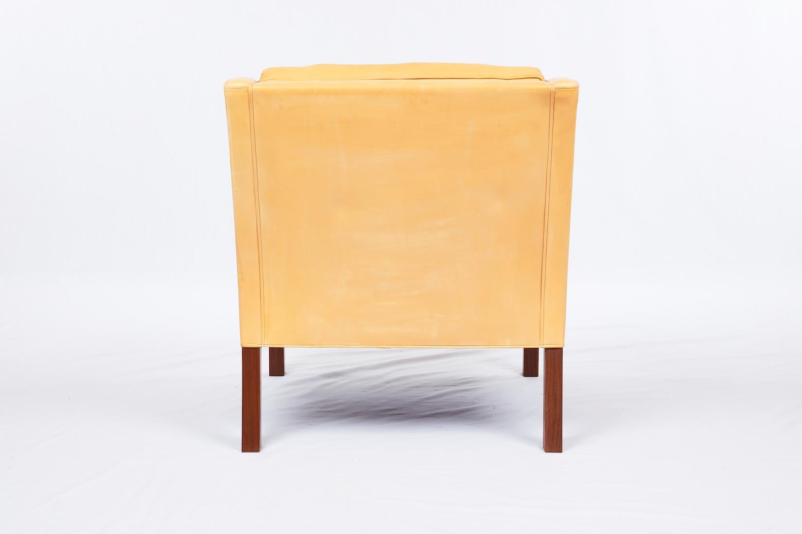 Borge Mogensen Model #2207 Leather Lounge Chair 2
