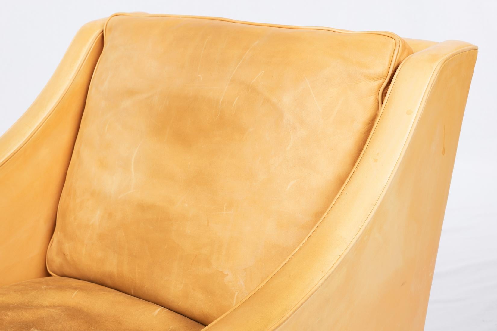 Borge Mogensen Model #2207 Leather Lounge Chair 3