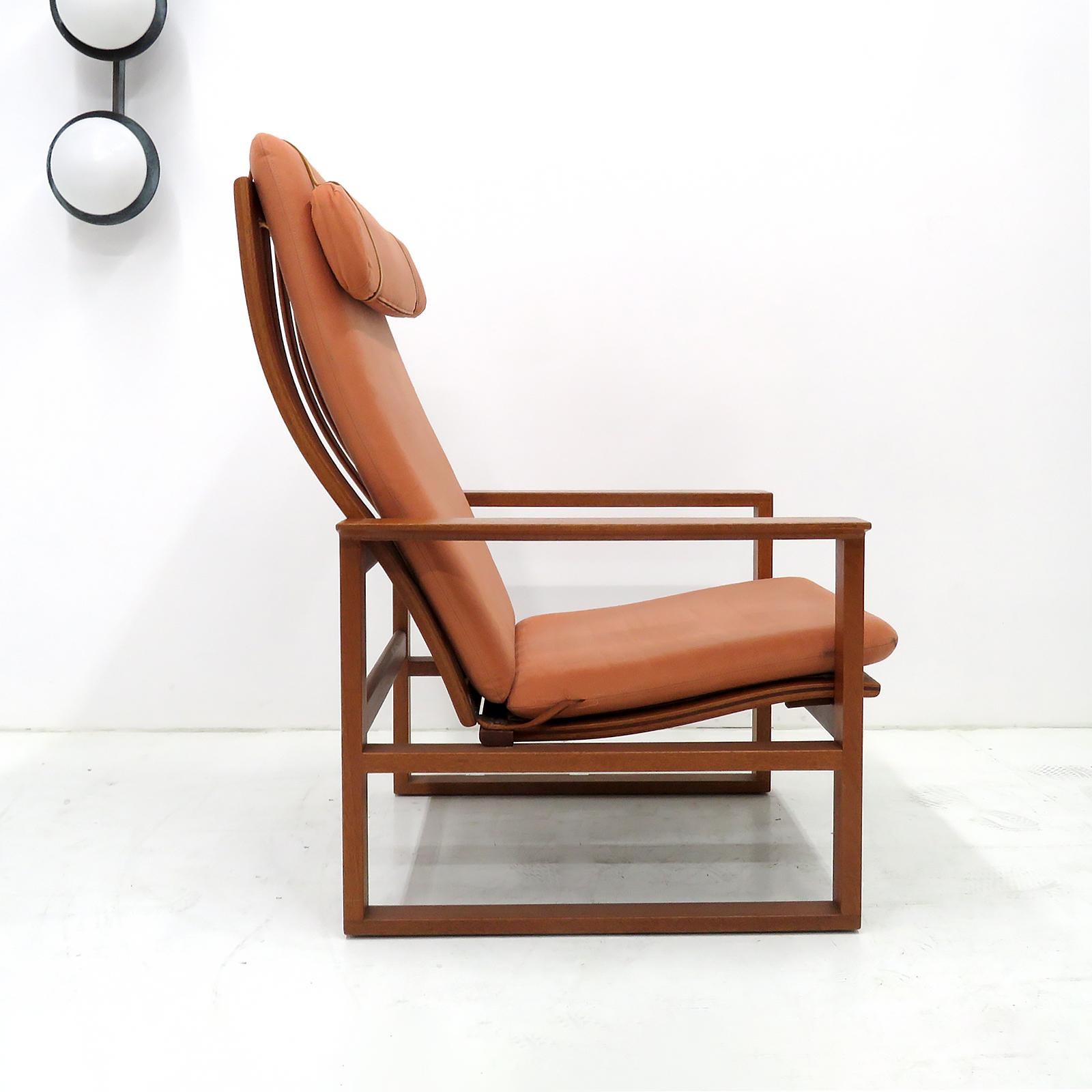 Cuir Borg Mogensen, Model No No 2254 Lounge Chair, 1956 en vente