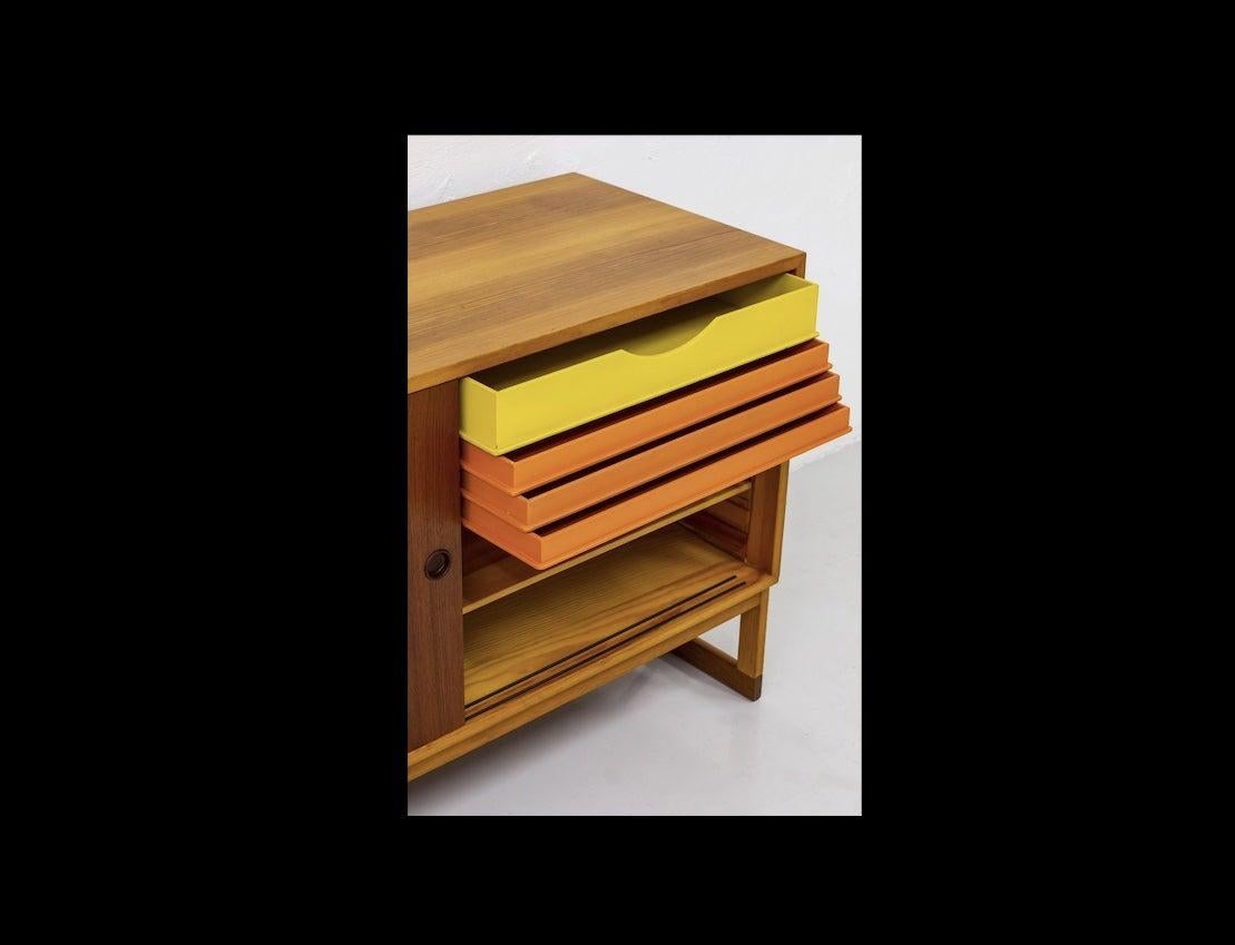 Mid-Century Modern Borge Mogensen: “Oresund” Sideboard Teak and Pine Design, 1955