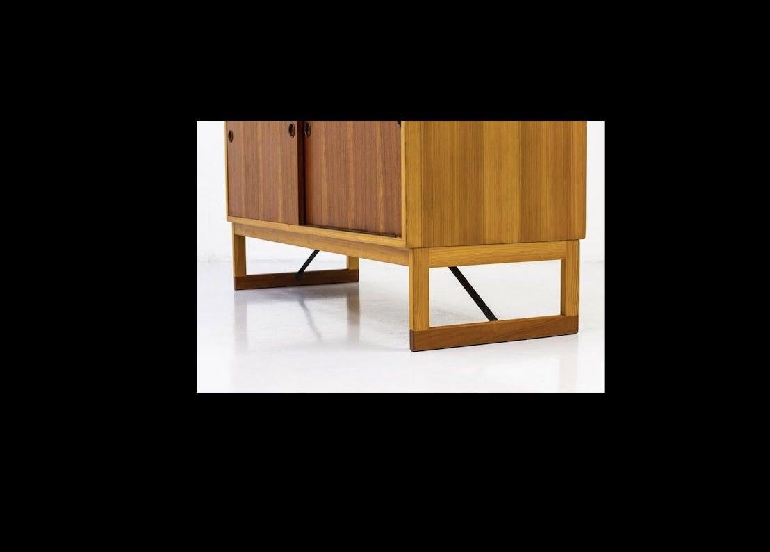 Lacquered Borge Mogensen: “Oresund” Sideboard Teak and Pine Design, 1955
