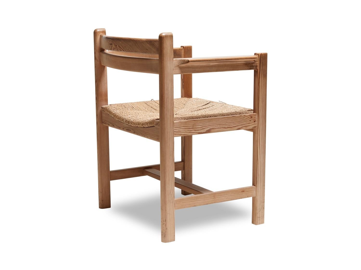 Mid-Century Modern Borge Mogensen: Pine Armchair For Sale