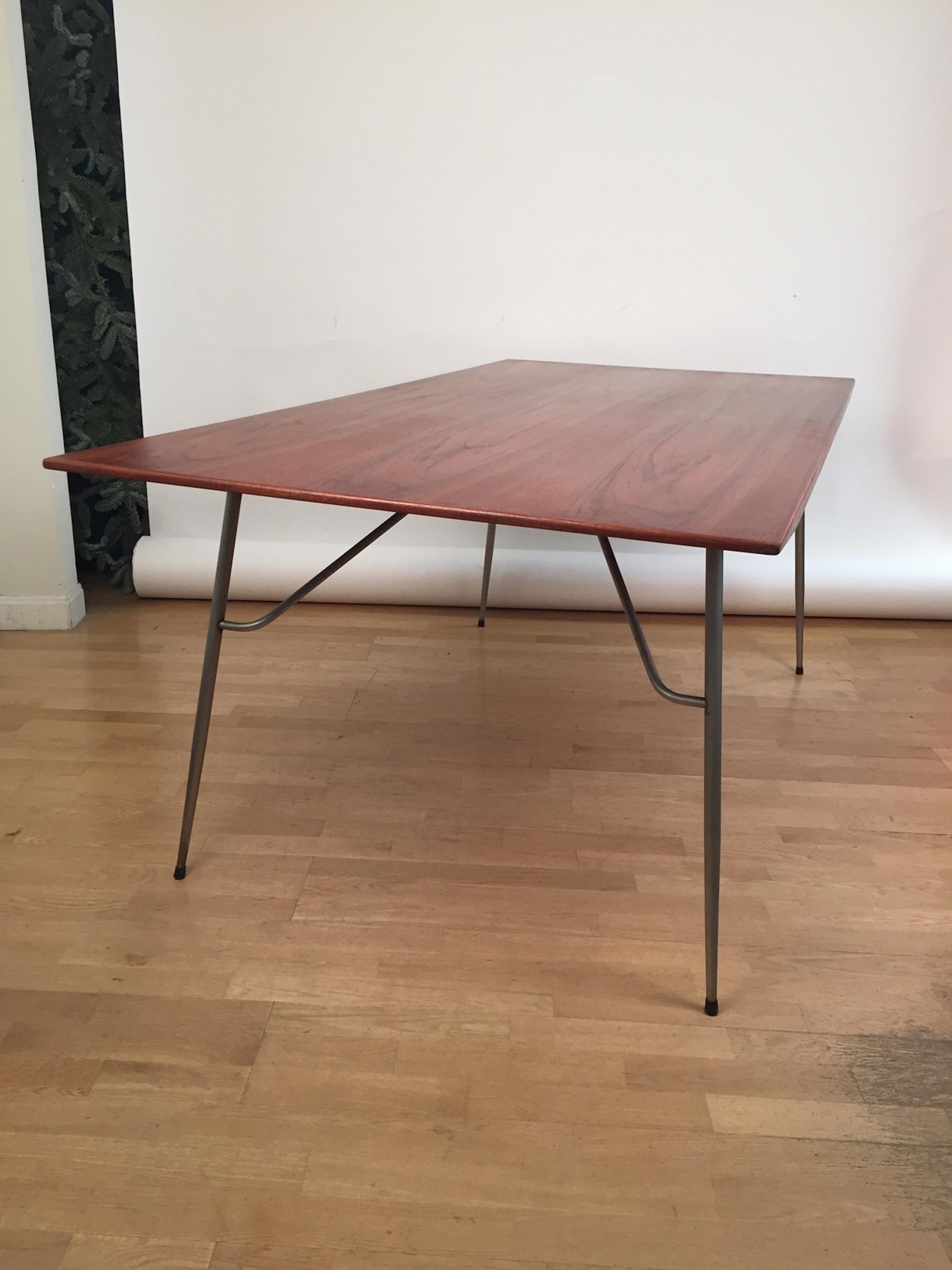 Borge Mogensen Rectangular Teak Dining/Work Table, 1956 In Good Condition In Madrid, ES