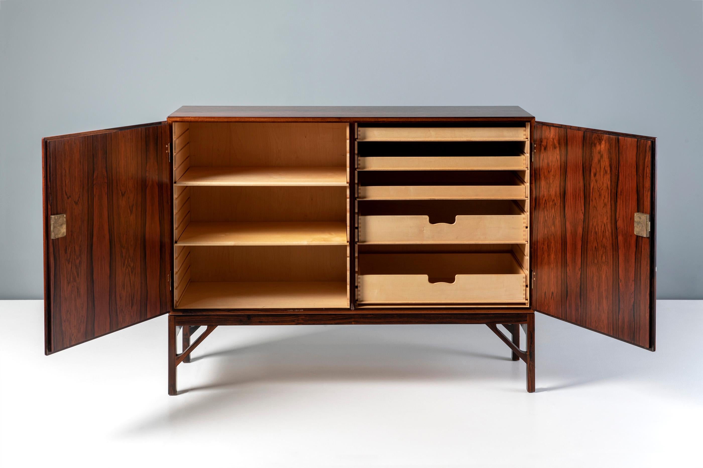 Scandinavian Modern Borge Mogensen Rosewood China Cabinet c1950s For Sale