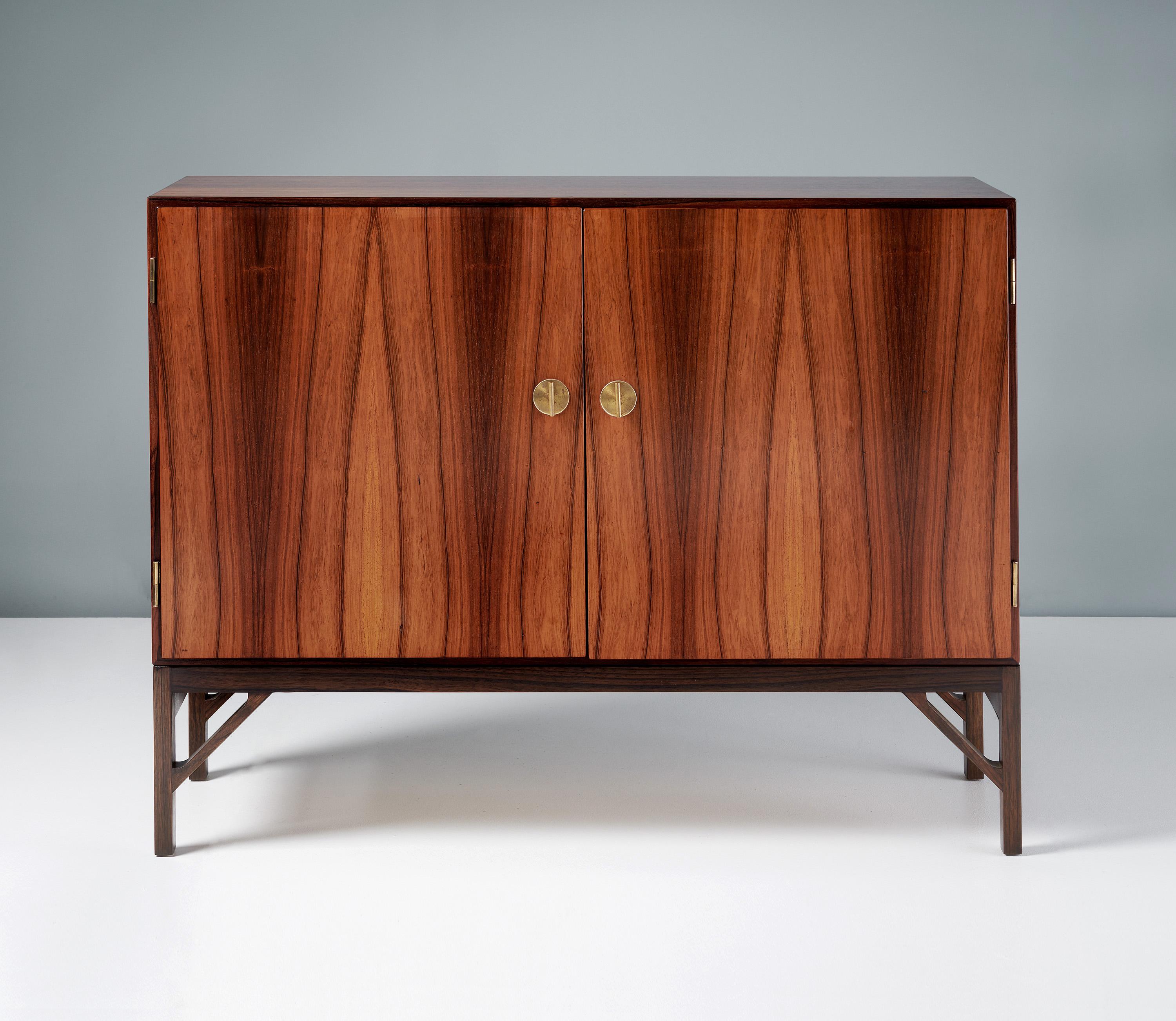 Scandinavian Modern Borge Mogensen Rosewood China Cabinet c1950s For Sale