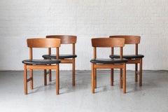 Borge Mogensen Set of 4 Dining Chairs ‘Model 3236’ for Fredericia, Denmark, 60s
