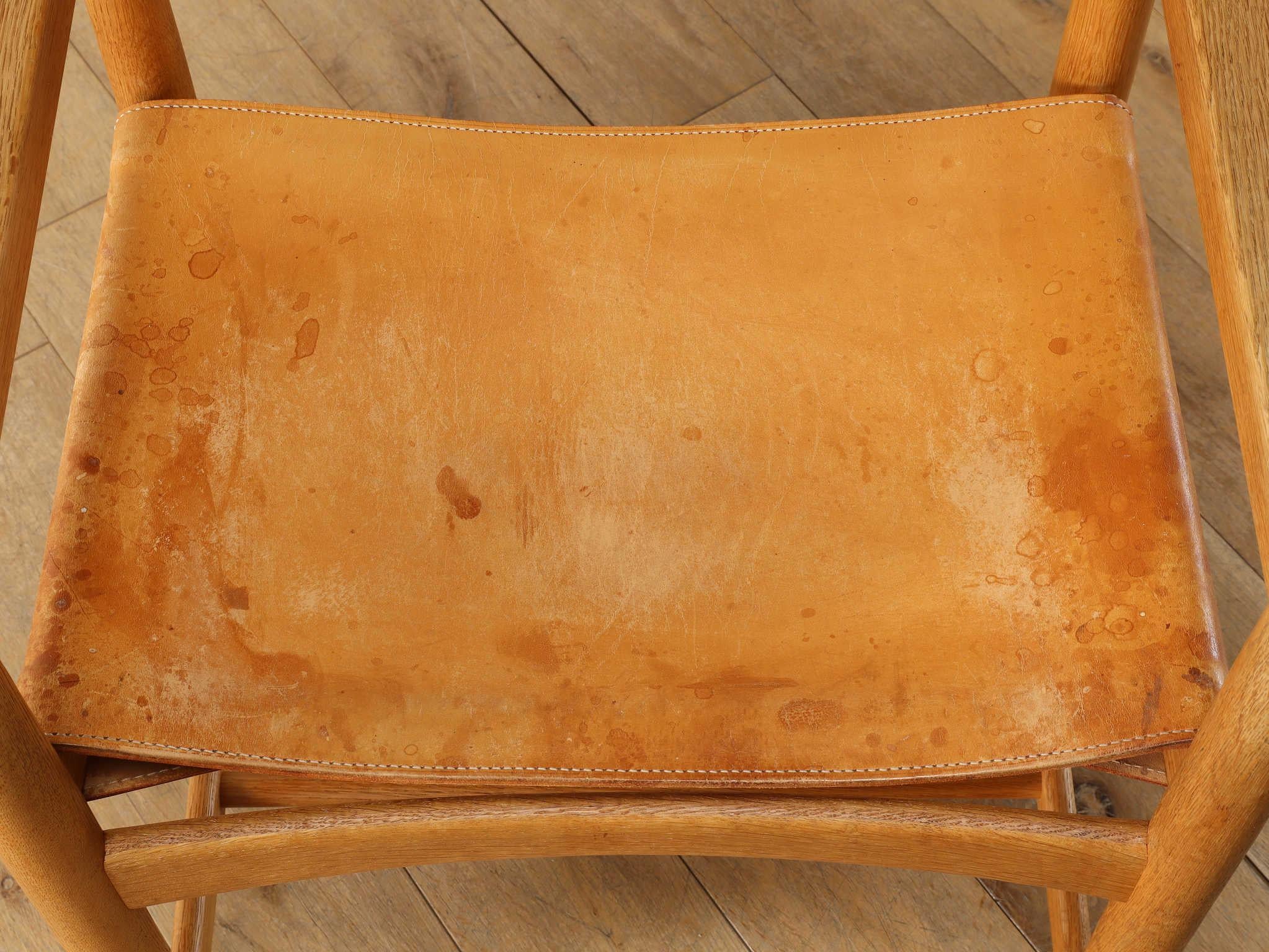 Sillón español Borge Mogensen Años 50 Cuero en venta