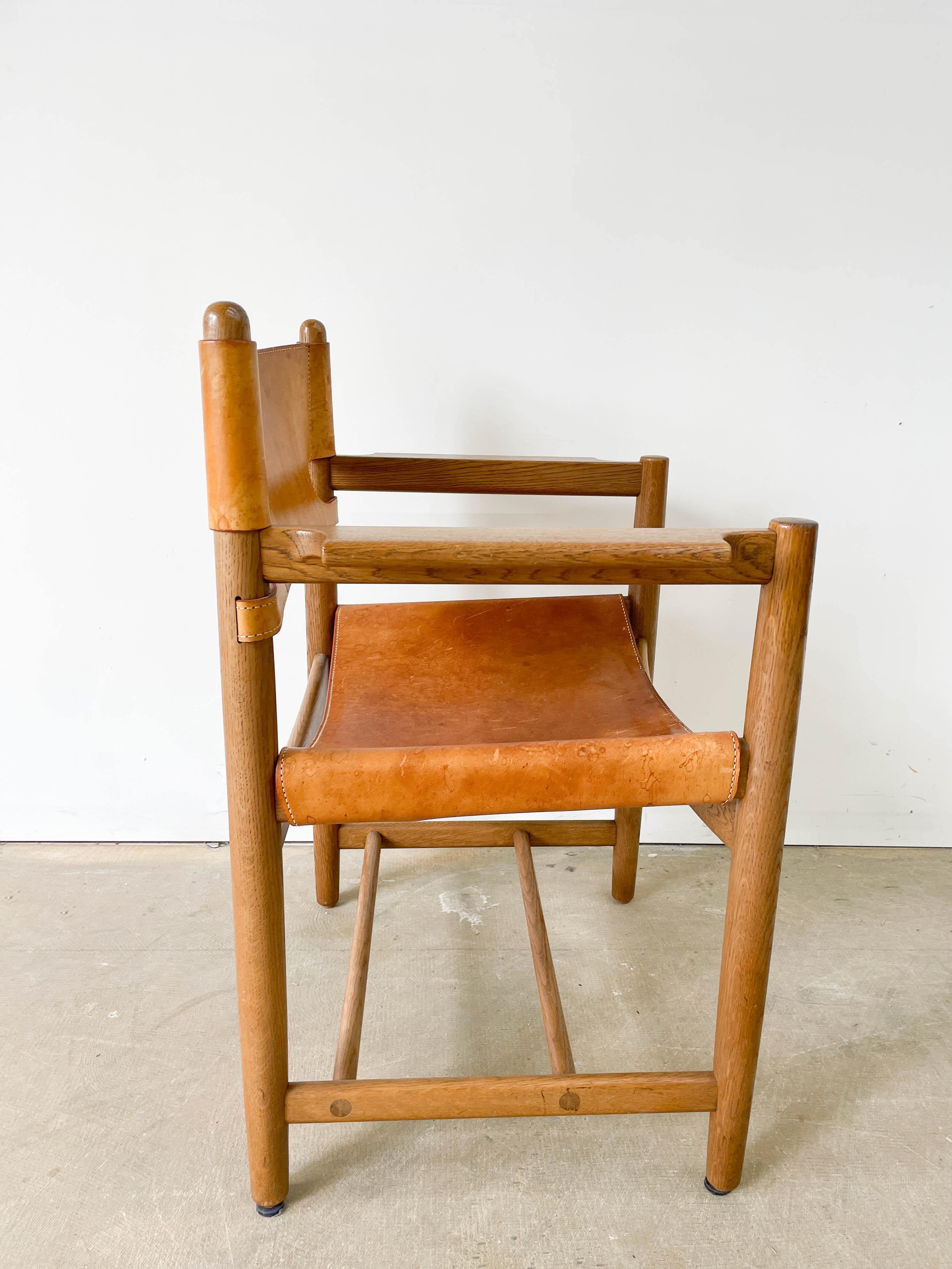 Leather Borge Mogensen Spanish Armchair for Frederica For Sale