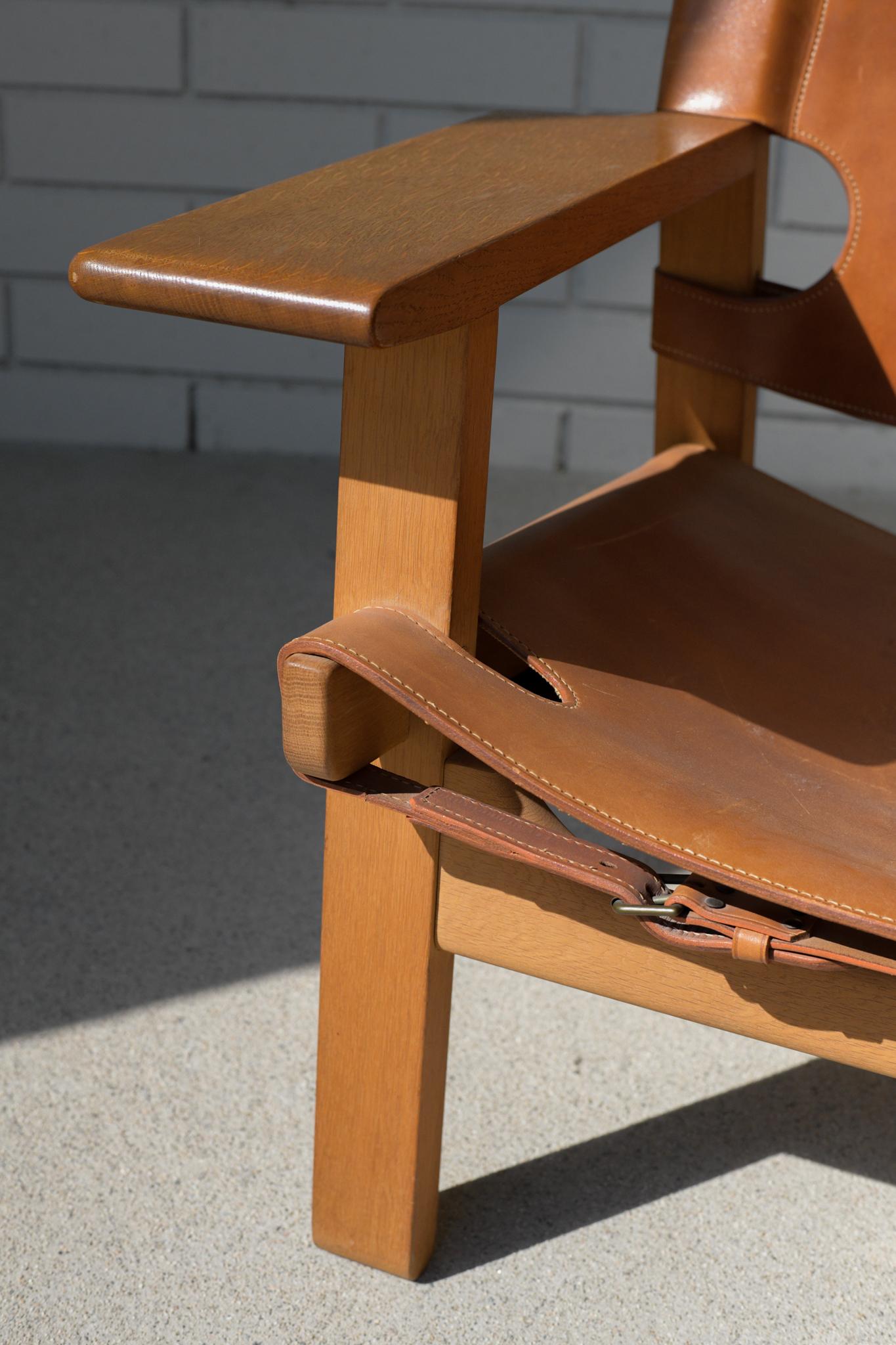 Mid-Century Modern Borge Mogensen Spanish Chair by Fredericia Denmark, 1958 For Sale