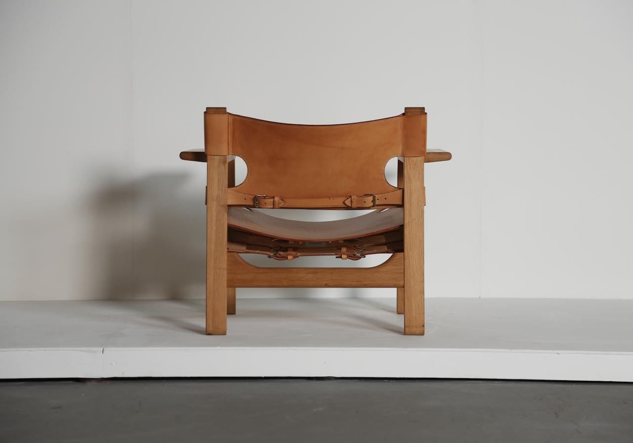 Borge Mogensen Spanischer Stuhl, Dänemark, 1980er Jahre (Moderne der Mitte des Jahrhunderts) im Angebot