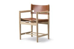 Borge Mogensen Spanish Dining Armchair, Model 3237, Cognac - A Pair