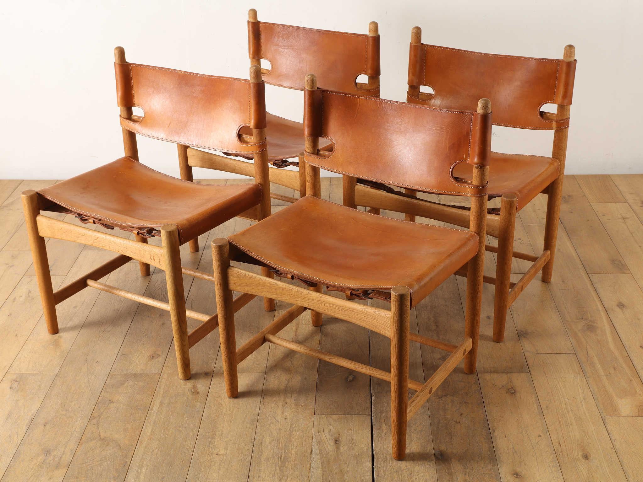 Borge Mogensen Spanischer Esszimmerstuhl 1960er Jahre (Moderne der Mitte des Jahrhunderts) im Angebot