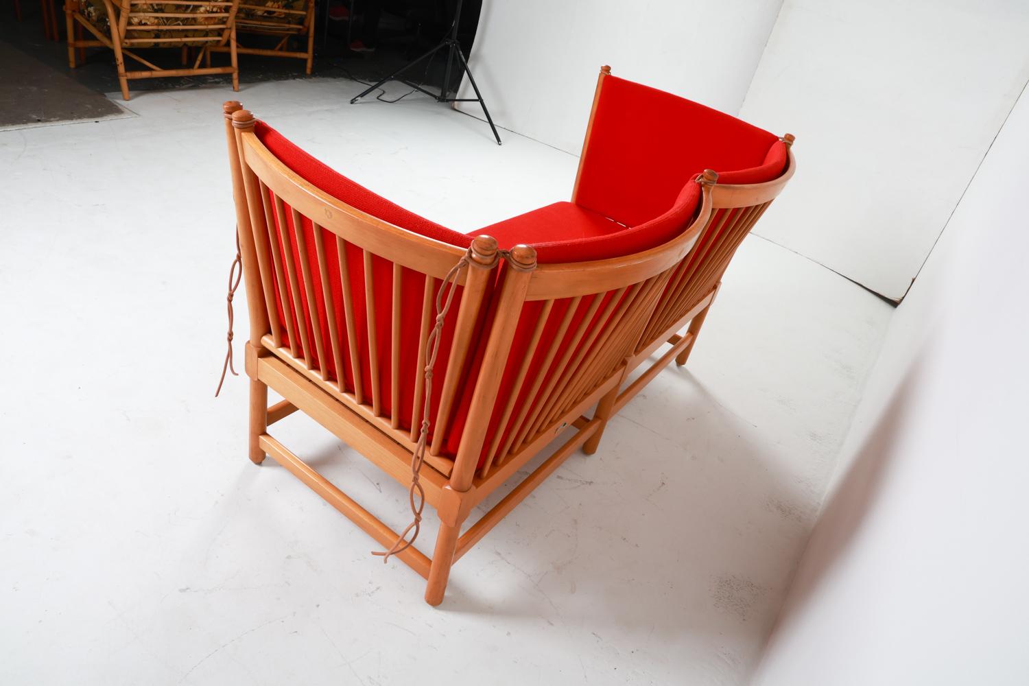 Sofa en hêtre Borge Mogensen pour Frits Hansen vers 1970 en vente 4
