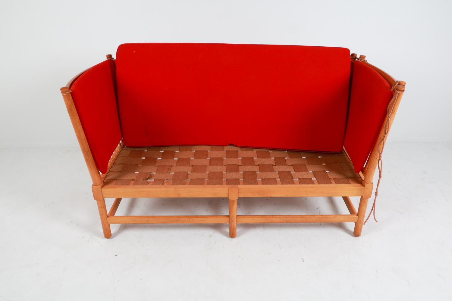 Sofa en hêtre Borge Mogensen pour Frits Hansen vers 1970 en vente 7