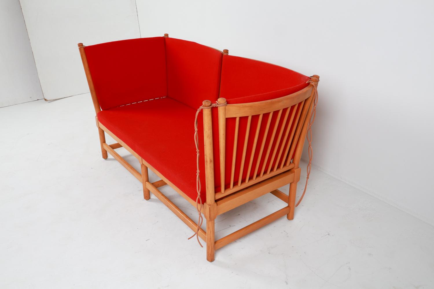 Sofa en hêtre Borge Mogensen pour Frits Hansen vers 1970 en vente 1