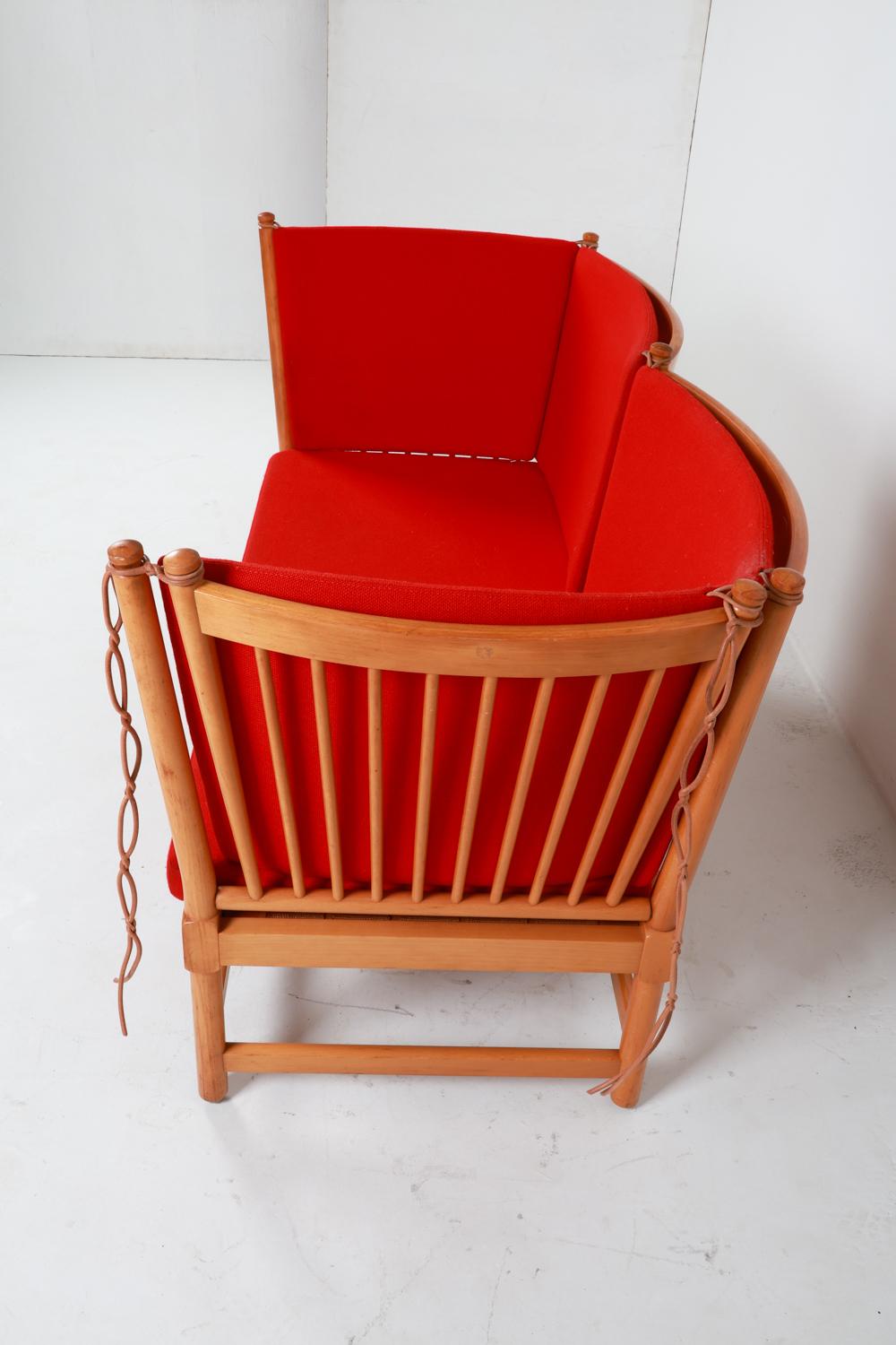Sofa en hêtre Borge Mogensen pour Frits Hansen vers 1970 en vente 2