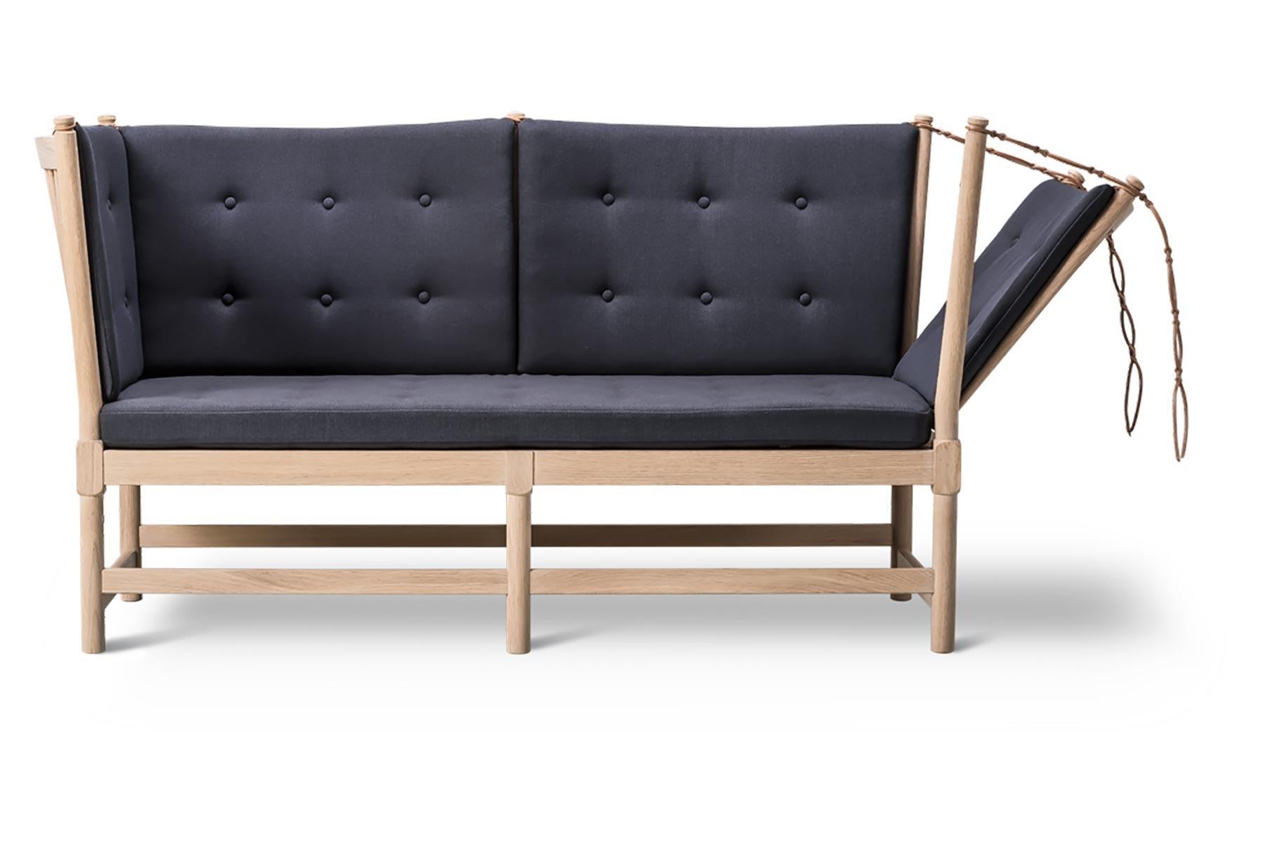Borge Mogensen Sofa mit Löffelrücken, Leder (Dänisch) im Angebot