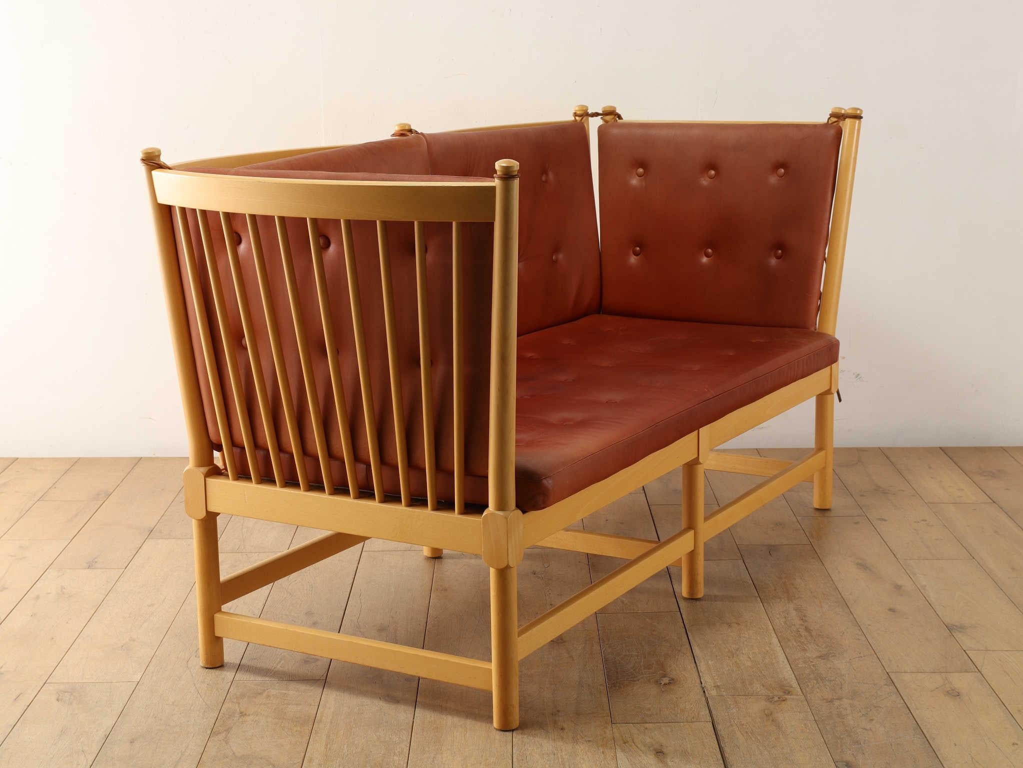 Mid-Century Modern Borge Mogensen Spokeback Sofa 1970's For Sale