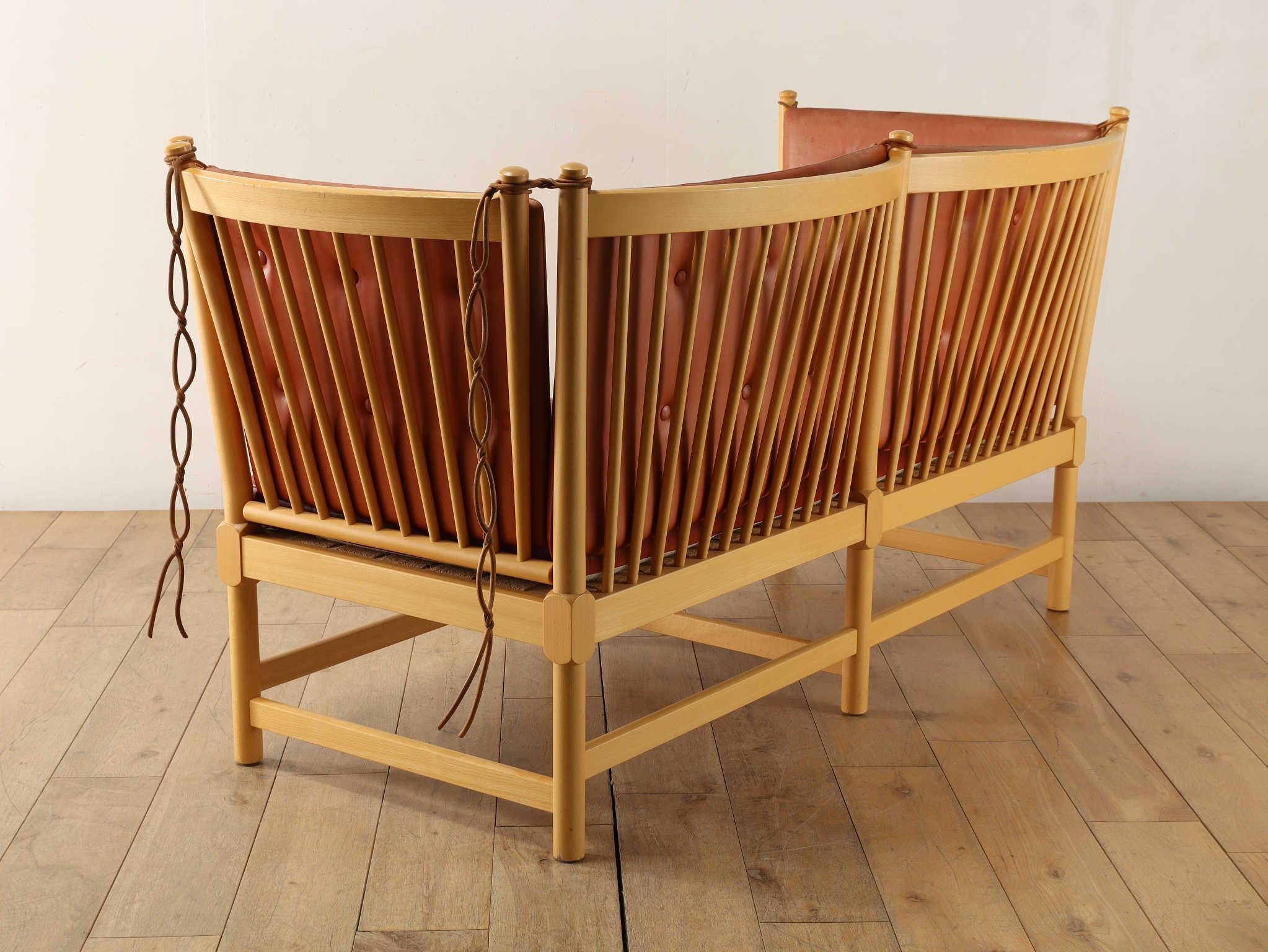 Danish Borge Mogensen Spokeback Sofa 1970's For Sale