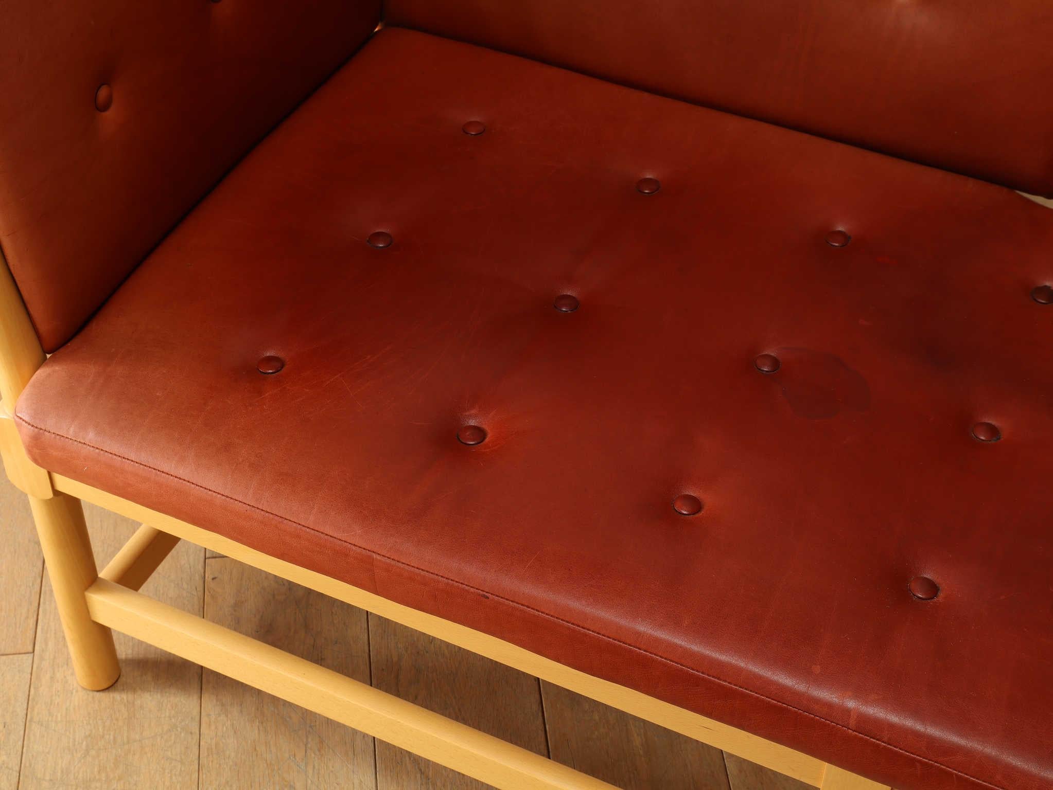 Leather Borge Mogensen Spokeback Sofa 1970's For Sale