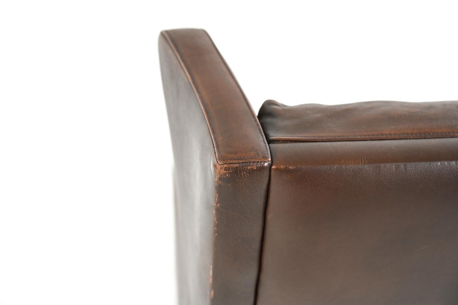 Borge Mogensen Style Danish Mid-Century Wingback Chair 7