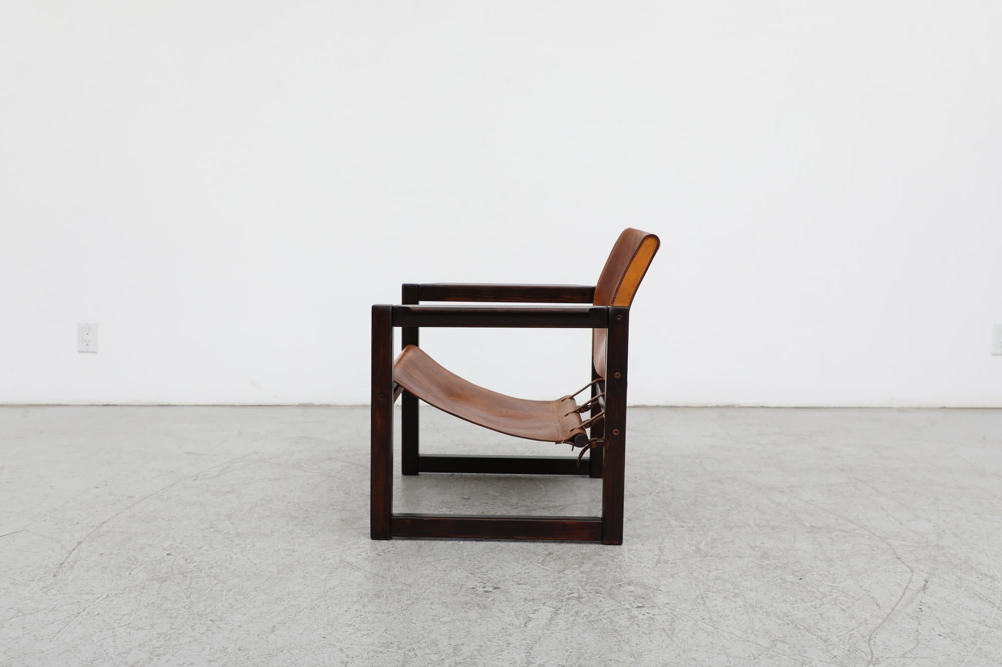 Mid-Century Modern Borge Mogensen Style Leather Safari Chair by Karin Mobring