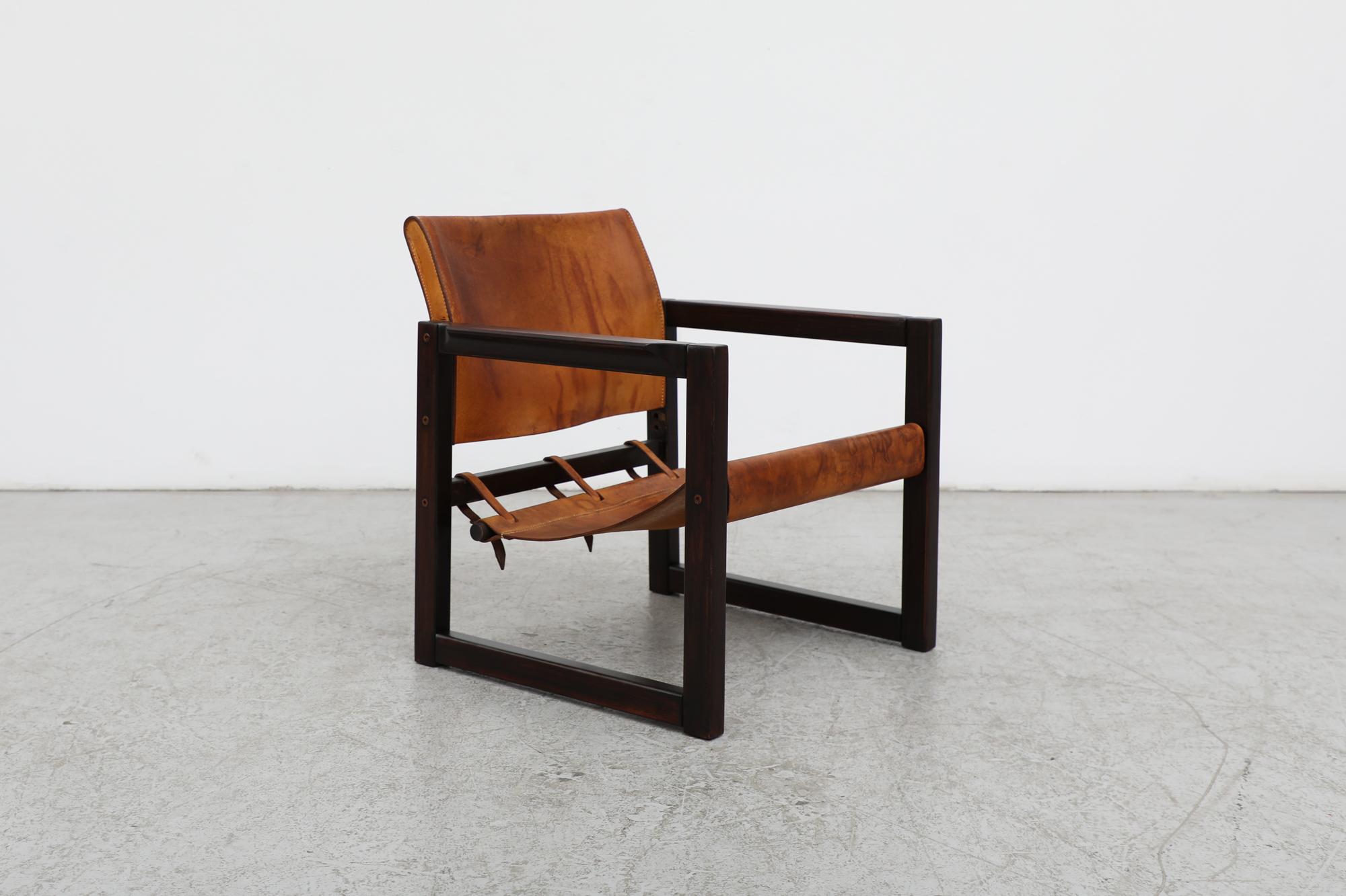 Late 20th Century Borge Mogensen Style Leather Safari Chair by Karin Mobring