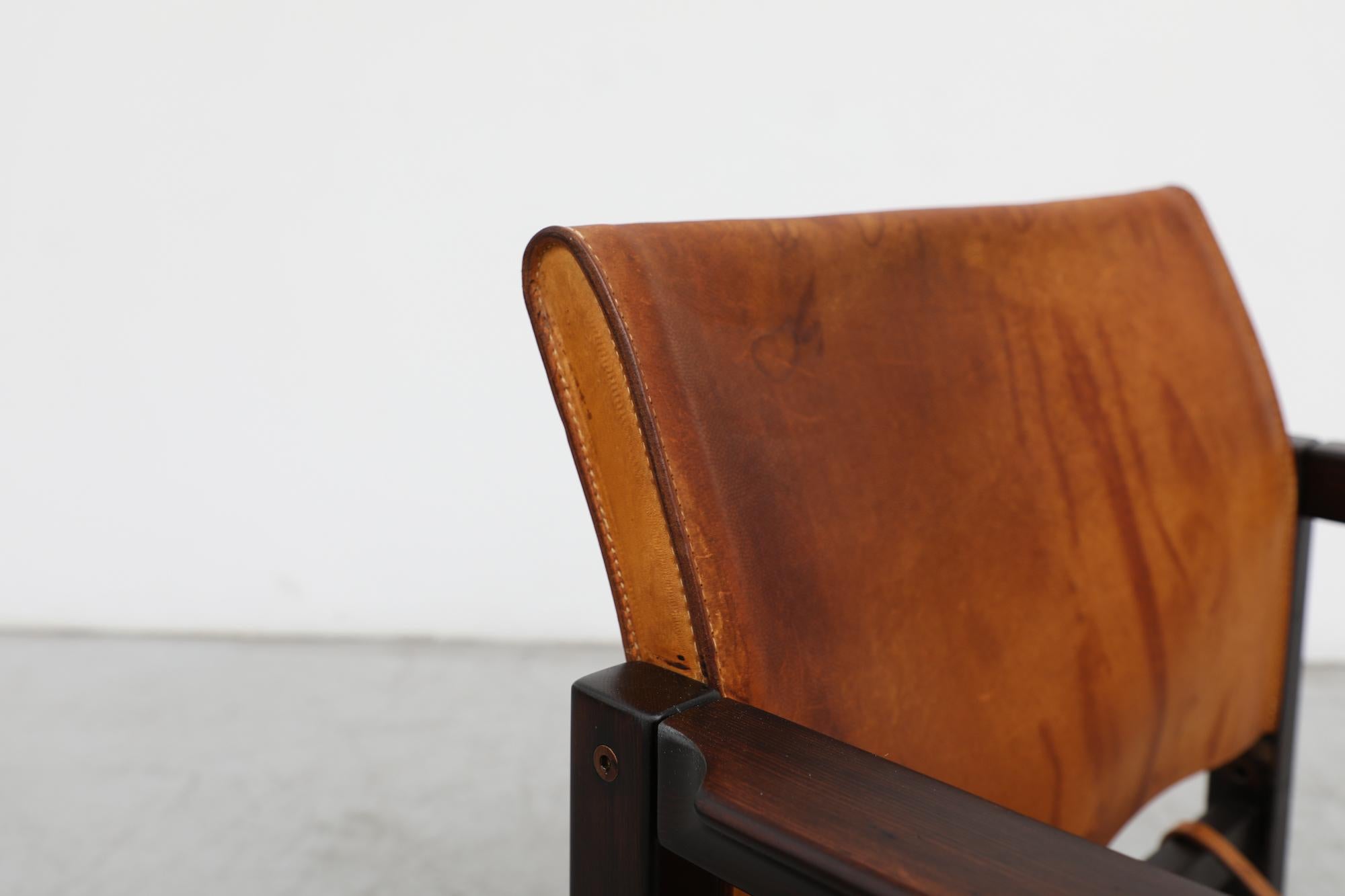 Borge Mogensen Style Leather Safari Chair by Karin Mobring 2