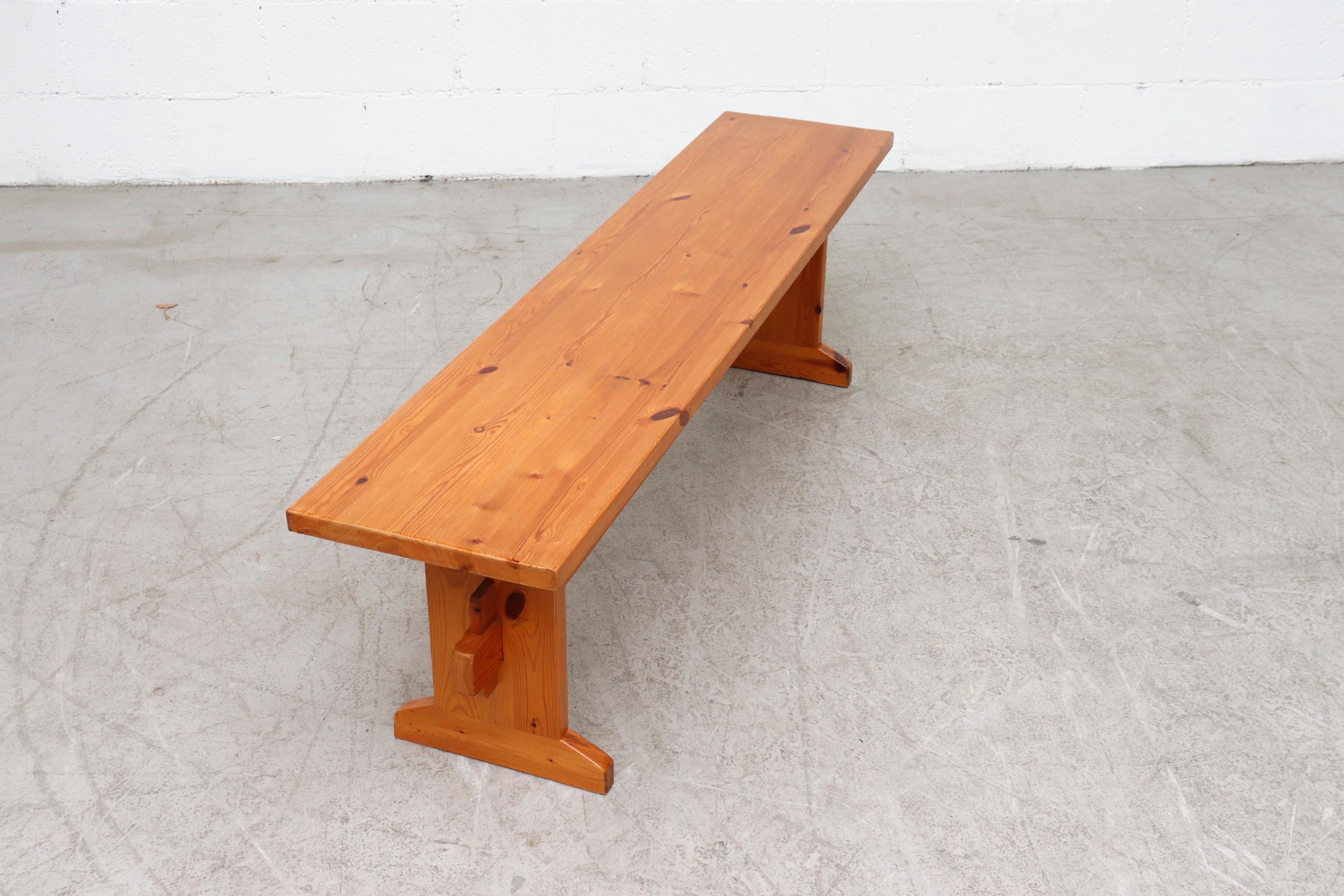 Mid-20th Century Borge Mogensen Style Natural Dutch Wood Bench