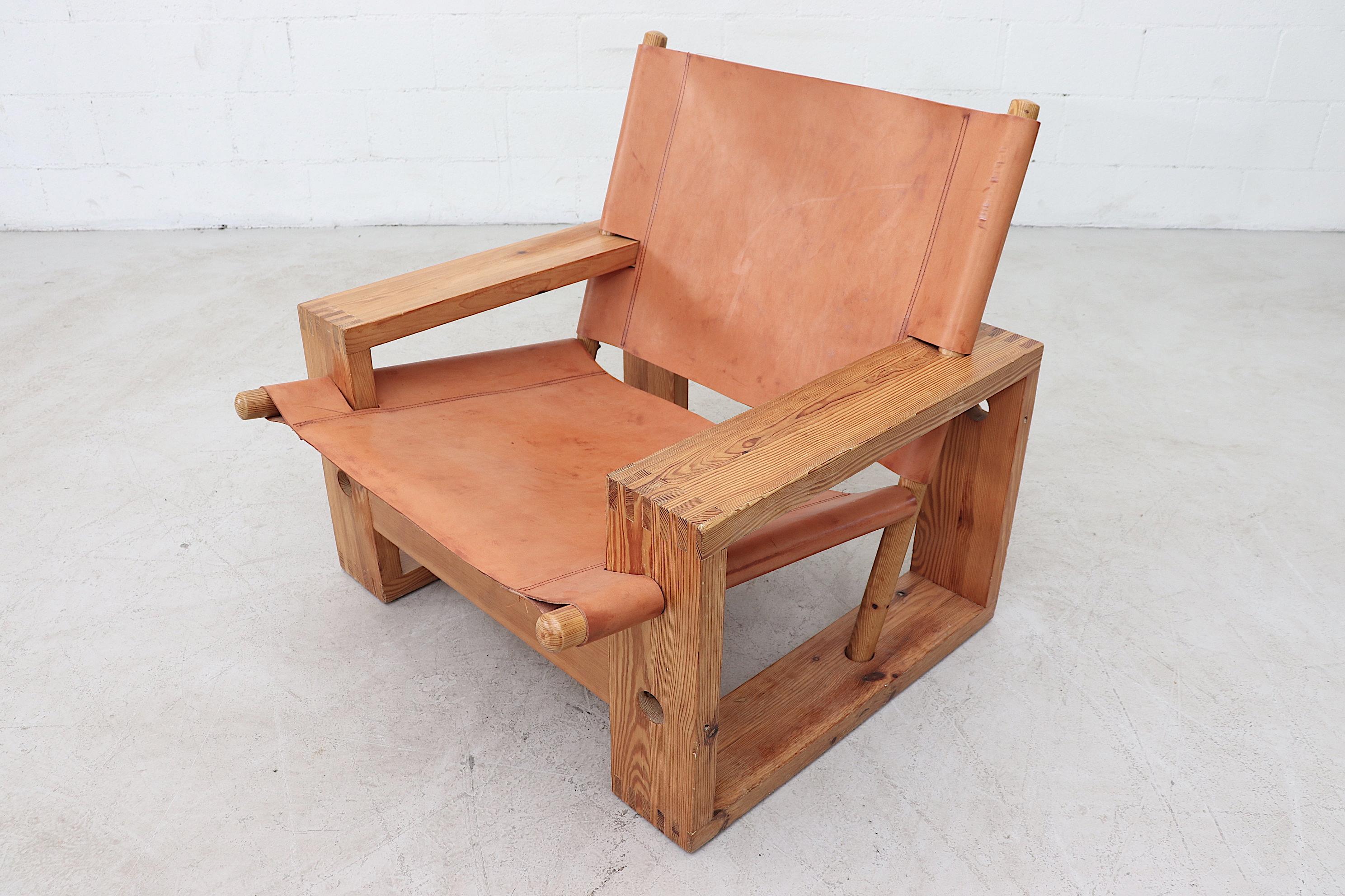 Mid-Century Modern Ate Van Apeldoorn Saddle Leather Lounge Chair